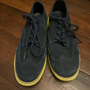 Cole Haan Zerogrand Oxford Youth Boys Size 4.5 Shoes Navy Suede Lightweight